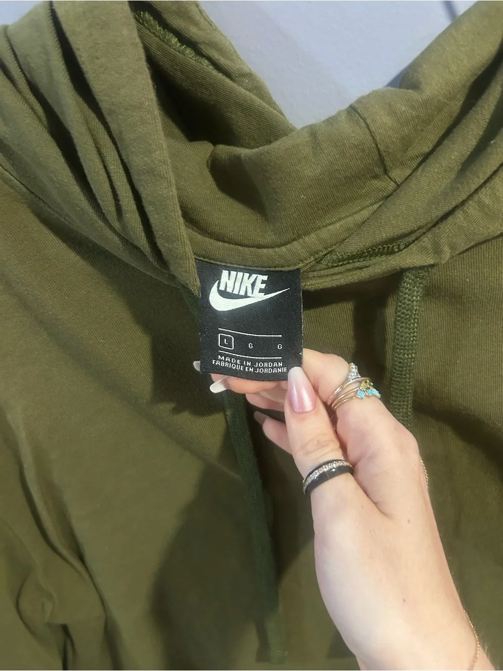 Nike Men’s Large Olive Green Lightweight Hoodie Sweatshirt